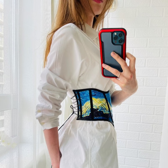 Van Gogh "The Starry Night"  Corset - Picture 5 of 8